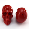 5 Pieces 40mm Acrylic Resin Skull Pendants Beads Black Blue Red Pink