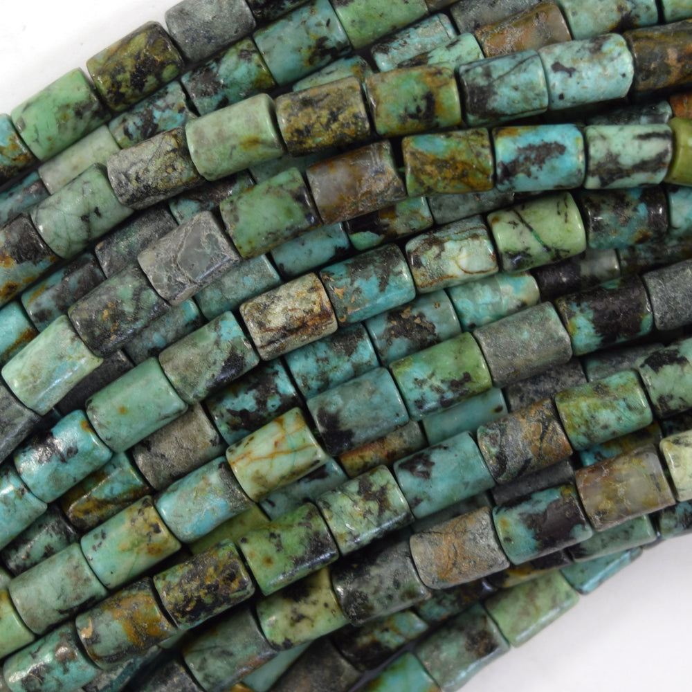 5-6x8-9mm Natural Gemstone Tube Cylinder Beads 15" Strand 6x8mm - Eagle Beadz