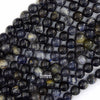 Natural Blue Iolite Round Beads Gemstone 15.5