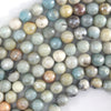 Mystic Titanium Faceted Amazonite Round Beads Gemstone 15