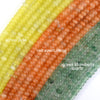 2x4mm Natural Various Gemstones Rondelle Button Spacer Beads 15