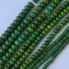 Yellowish Green Turquoise Rondelle Button Beads Gemstone 15