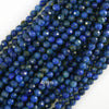 Faceted Blue Lapis Lazuli Round Beads 15