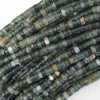 Natural Green Moss Agate Heishi Disc Beads Gemstone 15.5