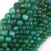 AA Green Fire Agate Round Beads Gemstone 15.5