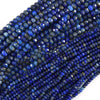Natural Faceted Blue Lapis Lazuli Rondelle Beads 15.5