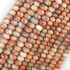 Natural Red Spider Web Jasper Rondelle Button Beads 15