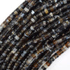 Natural Black Onyx Heishi Disc Beads Gemstone 15.5