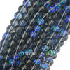 Blue Gray Mystic Aura Quartz Round Beads Gemstone 15