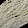 White Mother Of Pearl MOP Tube Beads Gemstone 15.5