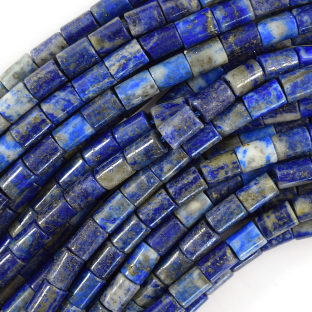 5-6x8-9mm Natural Gemstone Tube Cylinder Beads 15" Strand 6x8mm - Eagle Beadz