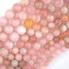 Natural Pink Tourmaline Round Beads Gemstone 15