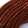 Natural Red Jasper Rondelle Button Beads 15
