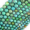 Greenish Blue Turquoise Round Beads Gemstone 15