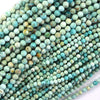 Natural Faceted Peruvian Turquoise Round Beads Gemstone 15.5