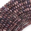Natural Purple Lepidolite Rondelle Beads Gemstone 15.5