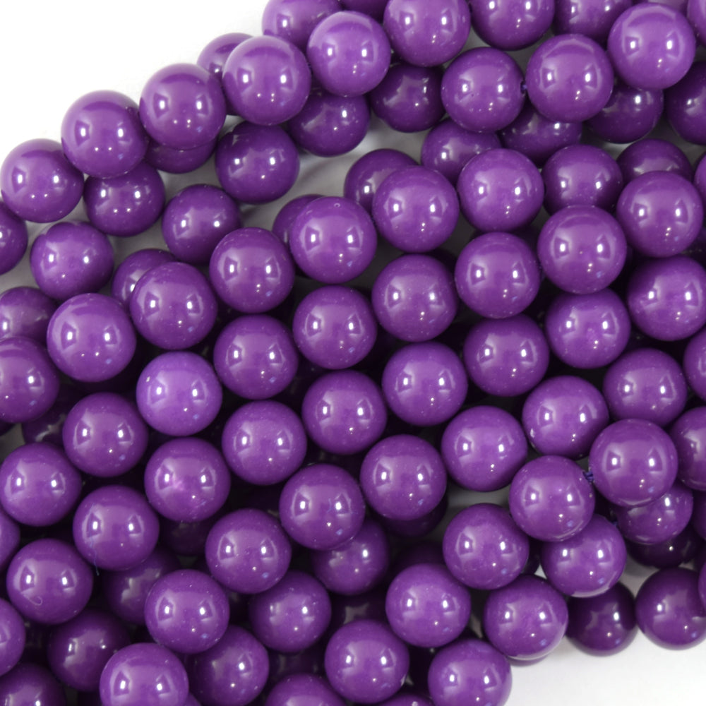 Natural Purple Phosphosiderite Round Beads Gemstone 15" Strand 6mm 8mm 10mm
