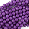Natural Purple Phosphosiderite Round Beads Gemstone 15