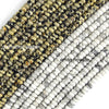2x4mm Natural Various Gemstones Rondelle Button Spacer Beads 15