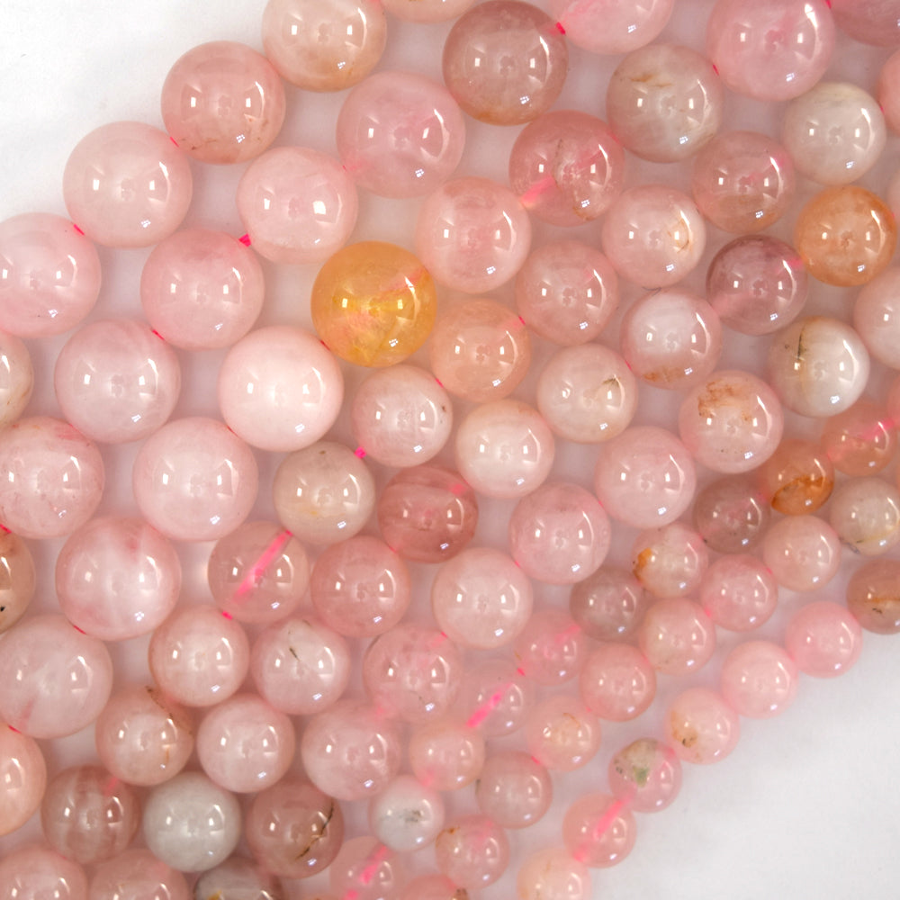 Natural Pink Tourmaline Round Beads Gemstone 15" Strand 6mm 8mm 10mm
