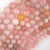 Natural Pink Tourmaline Round Beads Gemstone 15