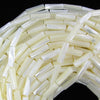 White Mother Of Pearl MOP Tube Beads Gemstone 15.5