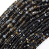 Natural Black Onyx Heishi Disc Beads Gemstone 15.5