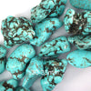 Blue Green Turquoise Pebble Nugget Beads 15