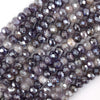 5x8mm Mystic Titanium Faceted Gemstone Rondelle Button Beads 15