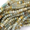 Natural Multicolor Amazonite Rondelle Button Beads Gemstone 15