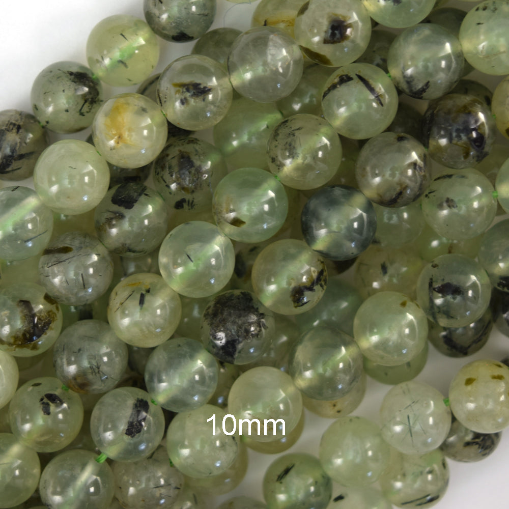 Natural Green Prehnite Round Beads Gemstone 15.5" 4mm 6mm 8mm 10mm 12mm S1 - Eagle Beadz