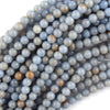 Natural Blue Angelite Round Beads Gemstone 15.5