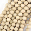 Natural Cream River Stone Round Beads Gemstone 15