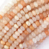 Natural Peach Aventurine Rondelle button Beads 15