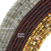2x4mm Natural Various Gemstones Rondelle Button Spacer Beads 15