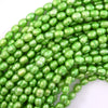 6x8mm green freshwater pearl rice beads 14.5