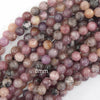 Natural Light Purple Lepidolite Round Beads 15.5