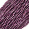 Natural Genuine Faceted Pink Red Ruby Round Beads 15.5