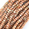Natural Red Spider Web Jasper Rondelle Button Beads 15