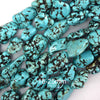 Blue Turquoise Pebble Nugget Beads 15