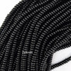 AA Black Onyx Rondelle Button Beads Gemstone 15