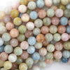Natural Morganite Round Beads Gemstone 15.5