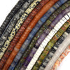 3-4x6mm Natural Various Gemstones Heishi Disc Beads 15
