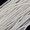 Natural Faceted Cream White Moonstone Round Beads 15.5