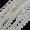 White Mother Of Pearl MOP Heart Beads Gemstone 15.5