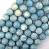 Faceted Blue Larimar Quartz Round Beads 15