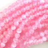 Genuine Pink Selenite Round Beads Gemstone 15.5