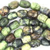 10mm natural Canadian green jade barrel beads 16
