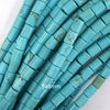 6x8mm blue turquoise tube cylinder beads 15.5