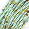Brown Matrix Cream Blue Turquoise Rondelle button Beads 15